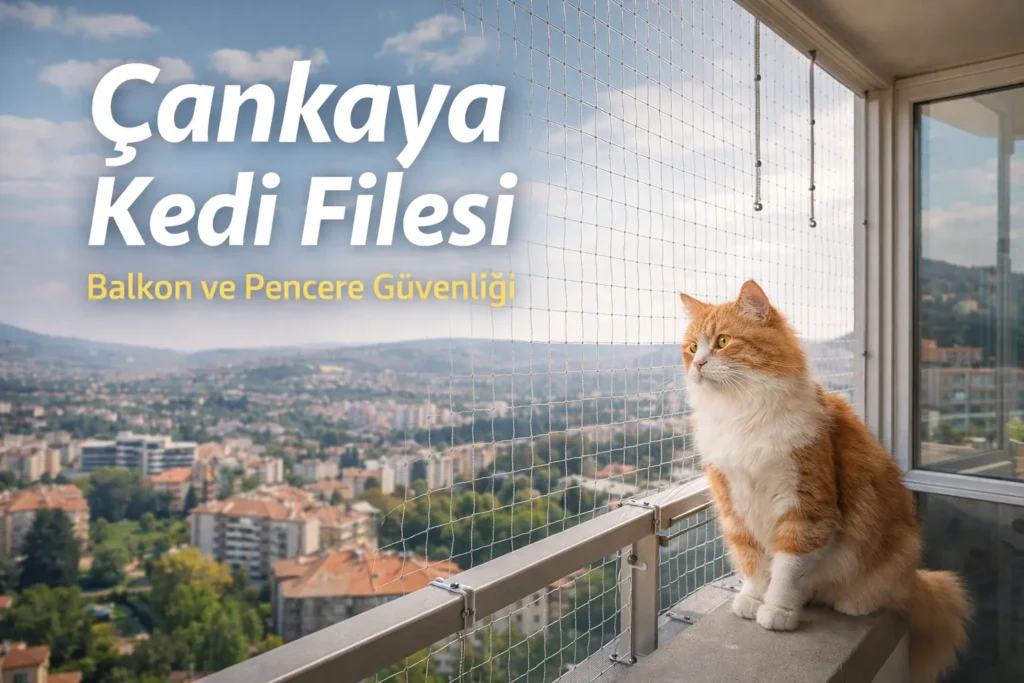 Çankaya kedi filesi balkon güvenlik sistemi
