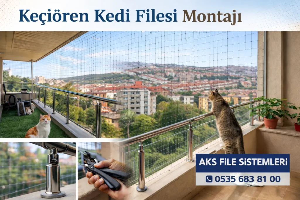 keçiören balkon kedi filesi montajı